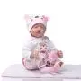 Nicery Reborn Baby Doll Soft Simulation Silicone Vinyl 22inch 55cm Magnetic Mouth Lifelike Boy Girl Toy Pink White Eyes Close 55C075