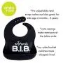 Simka Rose Silicone Bib - Waterproof Baby Bibs for Girls and Boys - Perfect for Babies and Toddlers - Easy to Clean Feeding Bibs - Excellent Baby Shower Gift - Set of 2 (Black/Teal)