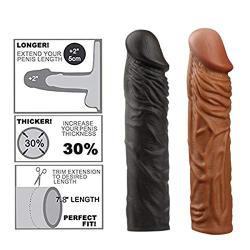 Privacy Packaging. Silicone penile Condom Expander expands BWBJJ Male Chastity Toys Lengthen Cock Sleeves Dick Socks Reusable Condoms(2 Pcs) 014