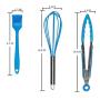 DINNA Silicone Kitchenware 10Pcs Set,Heat Resistant Non Stick Kitchen Utensils Baking Tools Cooking Utensils Gadgets Cookers, Non-Stick Heat Resistant for Cookware