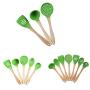 Hot 3/5/7 Pcs Silicone Kitchenware Non-Stick Set Spoon Shovel With Wooden Handle Tools 2019 New,Light Grey