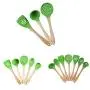 Hot 3/5/7 Pcs Silicone Kitchenware Non-Stick Set Spoon Shovel With Wooden Handle Tools 2019 New,Light Grey