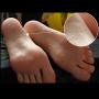 1 Pair Lifesize Silicone Female Mannequin Foot Display Jewerly Sandal Shoe Sock Display Art Sketch