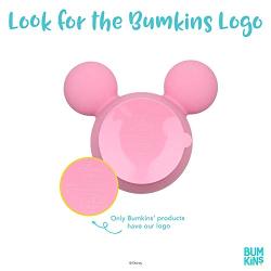 Bumkins Disney Minnie Mouse Suction Silicone Baby Feeding Set, Bowl, Lid, Spoon, BPA-Free, First Feeding, Baby Led Weaning