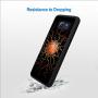 Samsung Galaxy S6 Case with Basketball Fire Pattern Whimsical Design Bumper Black Soft TPU and PC Protection Anti-Slippery &Fingerprint Case for Samsung Galaxy S6