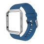 Simpeak for Fitbit Blaze Bands with Frame, Silicone Replacement Band Strap with Frame Case for Fit bit Blaze Smart Fitness Watch, Small/Large