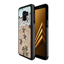 Samsung Galaxy A8 Case, Baby Turtle Shock-Absorption TPU Rubber Bumper Samsung Galaxy A8 Case, Ultra Thin Slim Protective Cover for Samsung Galaxy A8-Black