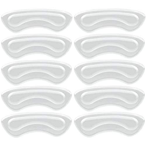 Heel Grips,Gel Heel Liners for Women Men, Heel Pads Cushion Inserts, Slippage Grips for Loose Shoes, Anti-Blister, Clear (5 Pairs)