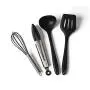 Silicone Kitchenware 10 Piece Non-stick Pan Set Eco-friendly Kitchen Tools Baking Utensils (Color : Black)
