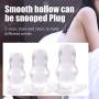 Mrshen 3- Pack Silicone Hollow Anales Plug Set Hollow Enema Plug Anall Dilator Hollow Plug Buutt Hollow Peep Dilator Fun Toys Sexy Tous for Couple (Transparent)