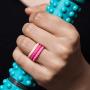 ThunderFit Womens Thin Swivel Rings, 10 Rings / 8 Rings / 4 Rings / 1 Ring - Stackable Silicone Wedding Rings - 2.5mm Wide - 2mm Thick