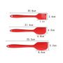 Hillento Silicone Kitchen Utensil Set Kitchenware 5PCS Silicone Kitchen Utensils Set Spatulas Brush Cooking Tools, Easy to Use & Clean, Pink