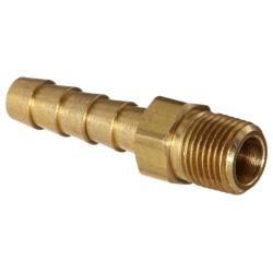 Anderson Metals 57001-0402 Brass Hose Fitting, Adapter, 1/4" Barb x 1/8" NPT Male Pipe