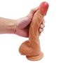 8.85 Inch Realistic Dildo, Body-Safe Material Lifelike Large Penis with Powerful Suction Cup for Hands-Free Play, Flexible Adult Sex Toys for Women