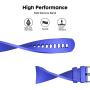 NotoCity Compatible Samsung Gear Fit2 Pro Band Solft Silicone Gear Fit2 Watch Strap for Samsung Gear Fit2 Pro Smartwatch Bands(Dark Blue, Large)