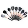 Kitchen Utensil Set 9 PCS cooking utensils, silicone sleeve slip handle set, wooden handle, non-stick heat resistant silicone kitchenware, Kitchenware