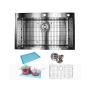 Single Sink 36 Inch Drop In Topmount Stainless Steel Kitchen Sink Package 16 Gauge Single Bowl Basin w/ 9 Gauge Deck Complete Sink Pack pppp107