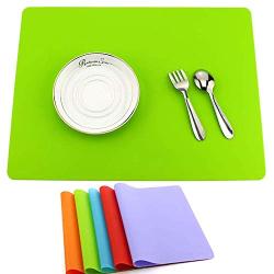 zswell Silicone Placemats - Multifunctional Silicone Mat - 6PCS - Placemats for Kids Heat-Resistant Washable Non-Slip Insulation Mats 30cm X 40cm