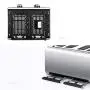 QIN.J.FANG-Kitchen 4 -Slice Toaster, 7-speed professional temperature control,Extra Wide Slots and Slide Out Crumb Tray,220V