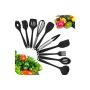 10Pcs/Set Kitchenware Heat Resistant Silicone Kitchen Utensil Set Non Stick Egg Beater Spoon Spatula Oil Brush Cooking Tool Sets,Color