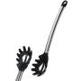 Elite KitchenwareTM Stainless Steel Kitchen Utensils, 8 Piece Silicone Cooking Utensil Set With Turner Spatula, Serving Spoon, Pasta Server, Flex Spatula, Deep Ladle, 2 Stage Whisk, Strainer & Tongs
