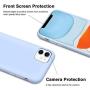 Anuck iPhone 11 Case, Anti-Slip Liquid Silicone Gel Rubber Bumper Case with Soft Microfiber Lining Cushion Slim Hard Shell Shockproof Protective Case Cover for Apple iPhone 11 6.1" 2019 - Light Blue