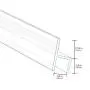 Zengest Glass Door Seal Strip, 120 Inch Shower Door Sweep to Stop Leaks, Shower Silicone Seal Strip