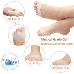 Metatarsal Pads Toe Separators Ball of Foot Cushions- Soft Gel Ball of Foot Pads