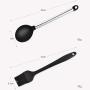 Silicone Cooking Set Of 10 Stainless Steel Handle Kitchenware Set Non-Stick Cookware Cooking Spoon Shovel