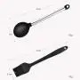 Silicone Cooking Set Of 10 Stainless Steel Handle Kitchenware Set Non-Stick Cookware Cooking Spoon Shovel