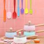 Silicone Spatula 7-piece Set, Umite Chef Mini Rubber Spatula Set-Versatile Tools Created for Baking and Mixing-One Piece Design, Non-Stick & Heat Resistant-Stainless Steel Core (Multicolor)