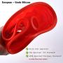 Aokinle Silicone Baking Molds, European Grade Fluted Round Cake Pan, Non-Stick Cake Pan for Jello, Mousse,Cake,Gelatin,Bread, 9.45 Inches Tube Bakeware Red