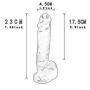 HYLHYL5-F Silicone Hands-Free Play Adult Perfect Pleasure Toy Realistic Toy with Suction Cup (Black, L:23cm/7.48 in, W:4.5cm/1.57 in)