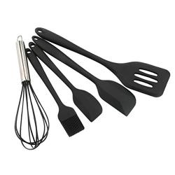 BESTONZON Kitchenware Suit Silicone Pastry Baking Shovel Scraper Brush Whisk Set 5Pcs