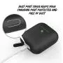 PodSkinz AirPods 2 & 1 Case [Front LED Visible] Protective Silicone Cover and Skin Compatible with Apple AirPods (Black)