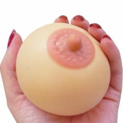 Boob Breast Stress Reliever Simulation Ball Silicone Funny Reality Chest,Funny Gag Toy Ball Gift (1)