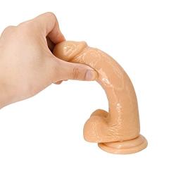 SECRET PACKING 6.1 inches Small Dildo G-Spot Massager Premium Liquid Silicone Dong With Suction Cup,Realistic Lifelike Super Soft Dildo Male Penis Sexy Toy For Beginner Woman Fun (6.1 inches), 1 Piece