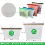 Reusable Silicone Food Storage Bags,WOHOME Freezer Airtight Seal Food Preservation Bags,Food Grade,Versatile Preservation Bag Container for Vegetable,Meat,Fruit,4 Pack Medium 30oz,4 Pack Small 15oz