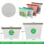 Reusable Silicone Food Storage Bags,WOHOME Freezer Airtight Seal Food Preservation Bags,Food Grade,Versatile Preservation Bag Container for Vegetable,Meat,Fruit,4 Pack Medium 30oz,4 Pack Small 15oz