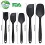 Silicone Spatula Set 5 Piece Silicone Kitchen Utensils Heat Resistant Silicone Kitchenware Non-Stick Spatula Spoon Brush Baking Utensil Tools Kitchen Gadgets Sets for Cooking Baking and Mixing