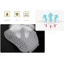 6Pair Silicone Honeycomb Forefoot Pad, Metatarsal Foot Pads, Reusable Pain Relief Cover Breathable Insoles Socks