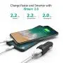 USB Car Charger RAVPower 24W 4.8A Metal Dual Car Adapter, Compatible with iPhone 11/Pro/Max XS Max XR X 8 7 Plus, iPad Pro Air Mini, Galaxy S9 S8 S7 S6 Edge Note and More (Black)
