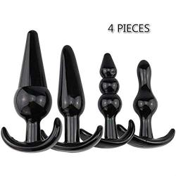 Silicone Plug Set Toy Training Kit Suction Beads for Comfortable Long-Term Wear 4 Small Plugs