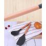 Silicone Kitchen Utensils, Silicone Wooden Handle 12 Sets of Non-Stick Heat-Resistant Kitchenware Set with Measuring Spoons and More Kitchen Gadgets