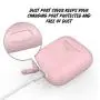 PodSkinz AirPods 2 & 1 Case [Front LED Visible] Protective Silicone Cover and Skin Compatible with Apple AirPods (Pretty in Pink)