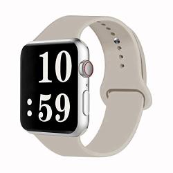 VATI Sport Band Compatible for Apple Watch Band 38mm 40mm 42mm 44mm, Soft Silicone Sport Strap Replacement Bands Compatible with 2019 Series 5 iWatch Apple Watch Series 4/3/2/1, Sport, Nike+, Edition