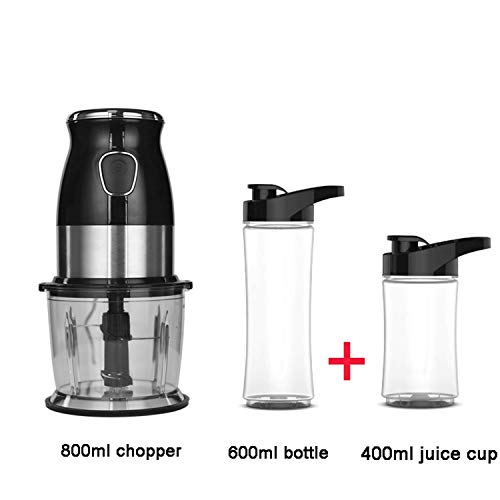 500W Portable Personal Blender Mixer Food Processor With Chopper Bowl 600Ml Juicer Bottle Meat Grinder Baby Food Maker,With Extra 400Ml Cup,Eu Plug