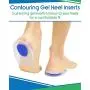 ViveSole Silicone Gel Heel Cups - Shoe Inserts for Plantar Fasciitis, Sore Heel, Bone Spur & Achilles Pain Relief Protectors - Foot Comfort Pads - Support (1 Pair, US Mens (6 - 9.5)