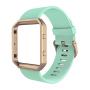 Simpeak for Fitbit Blaze Bands with Frame, Silicone Replacement Band Strap with Frame Case for Fit bit Blaze Smart Fitness Watch, Small/Large
