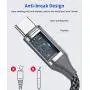 USB C to USB C 60W Fast Charging Cable, JSAUX[2 Pack 6.6ft] USB-C to USB-C Nylon Charger Cord Compatible with Samsung Galaxy Note 10 Plus A80, Google Pixel 2/3/3a/4 XL, iPad pro 2018 and More-Grey